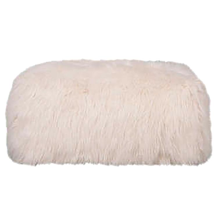 Пуфик Alaska Rectangular Pouf Small искусственный мех Big Bear Pink