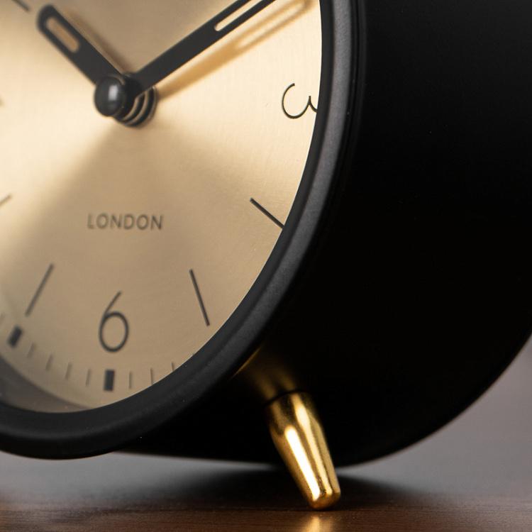 Часы-будильник традиционные чёрные Traditional Bell Alarm Clock Black