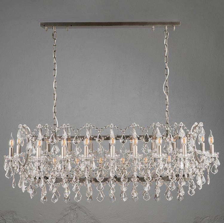 Прямоугольная Хрустальная люстра, L Crystal Rectangle Chandelier Large