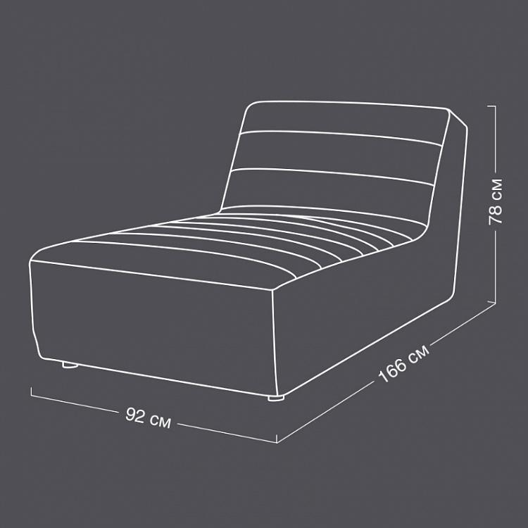 Удлинённый одноместный диванный модуль Шебби Shabby Sectional Chaise
