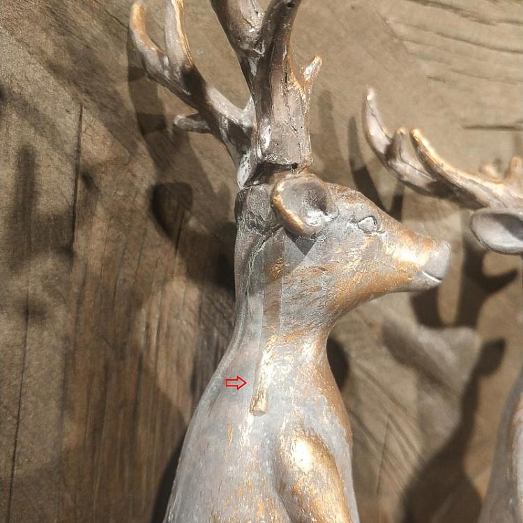 Золотая статуэтка Танцующие олени дисконт1 Dancing Deers Gold Antique discount1