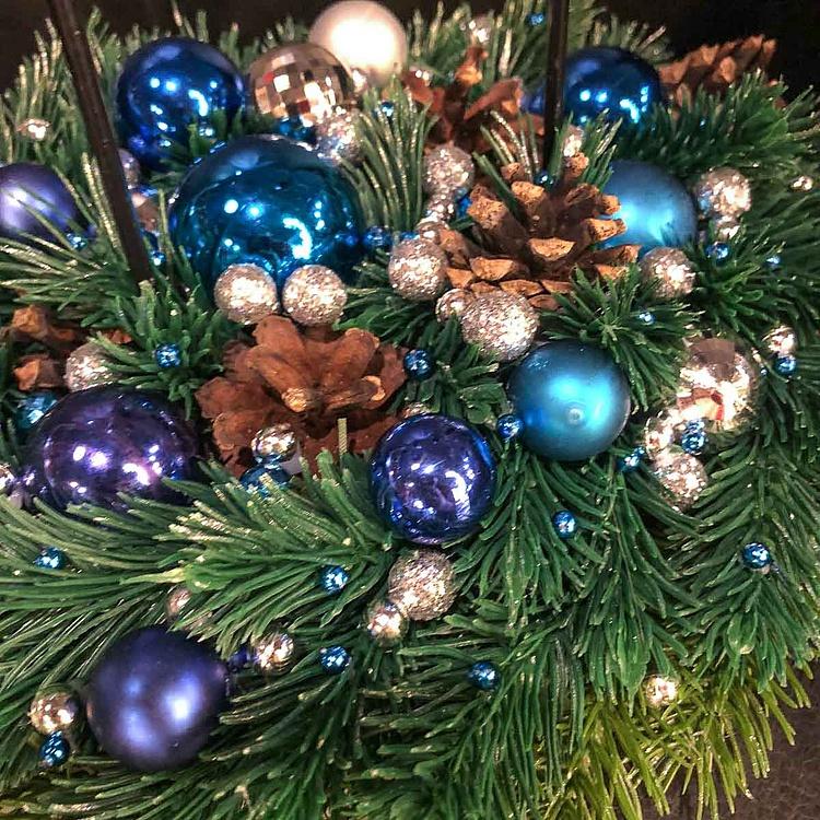 Высокий новогодний подсвечник на две свечи 2 New Year Candle Holder Double Tall 2