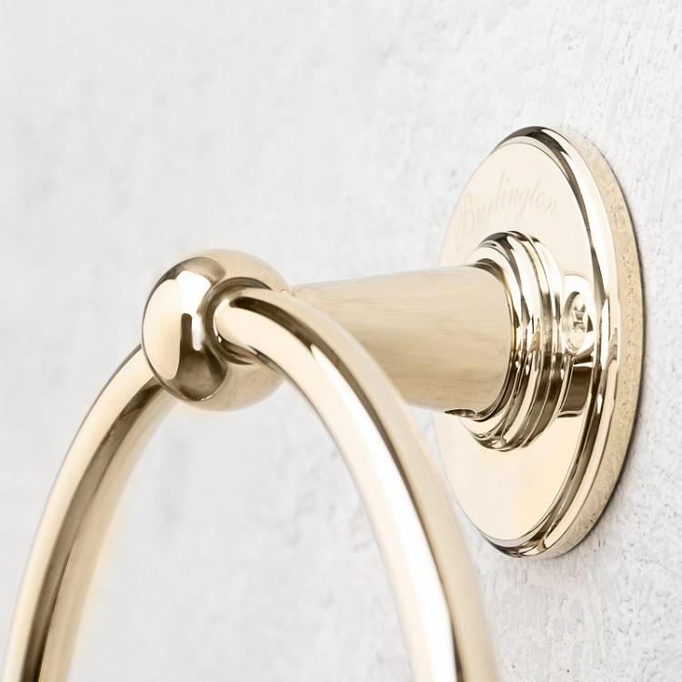 Настенный держатель-кольцо для полотенец золотого цвета Towel Ring Gold