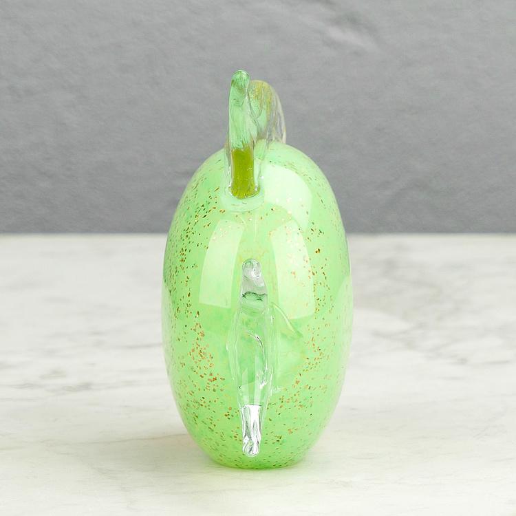 Статуэтка Жёлто-зелёная круглая рыба Round Glass Fish Yellow And Green