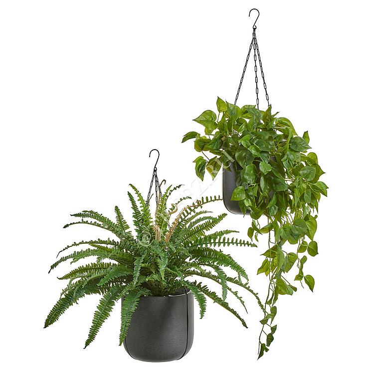 Подвесное тёмно-серое кашпо-чаша Эффектори Бетон, S Effectory Beton Hanging Bowl Dark Grey Small