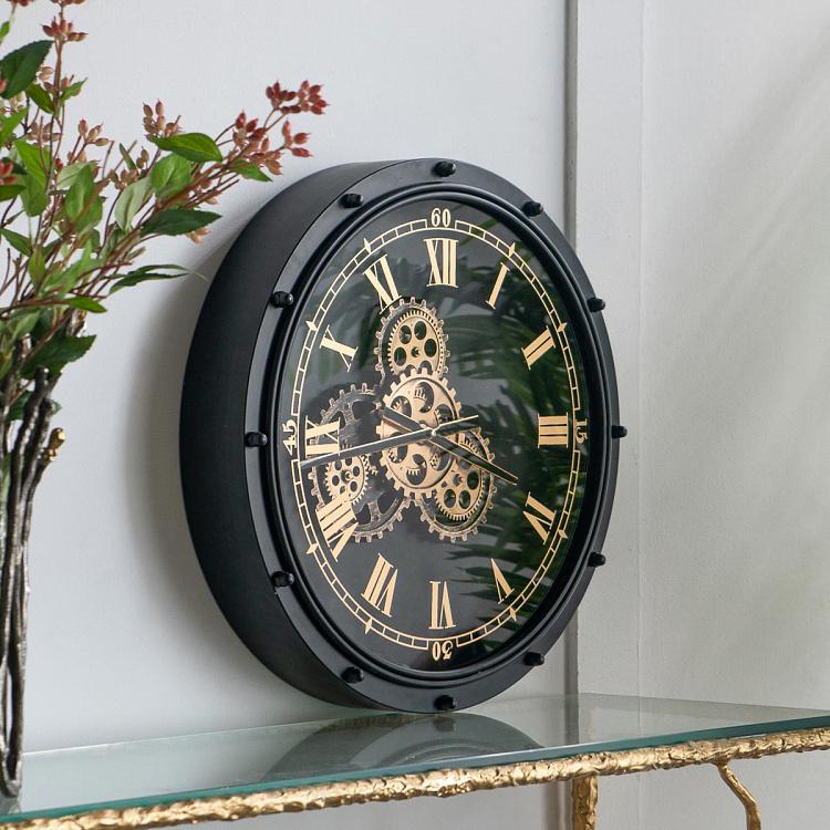 Настенные часы Индастриал Антик с шестерёнками Industrial Antique Look Wall Clock With Gears