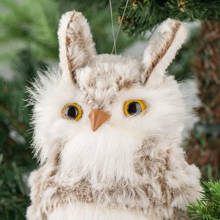 Ёлочная игрушка Сова на ветке, M Owl On Branch 25 cm