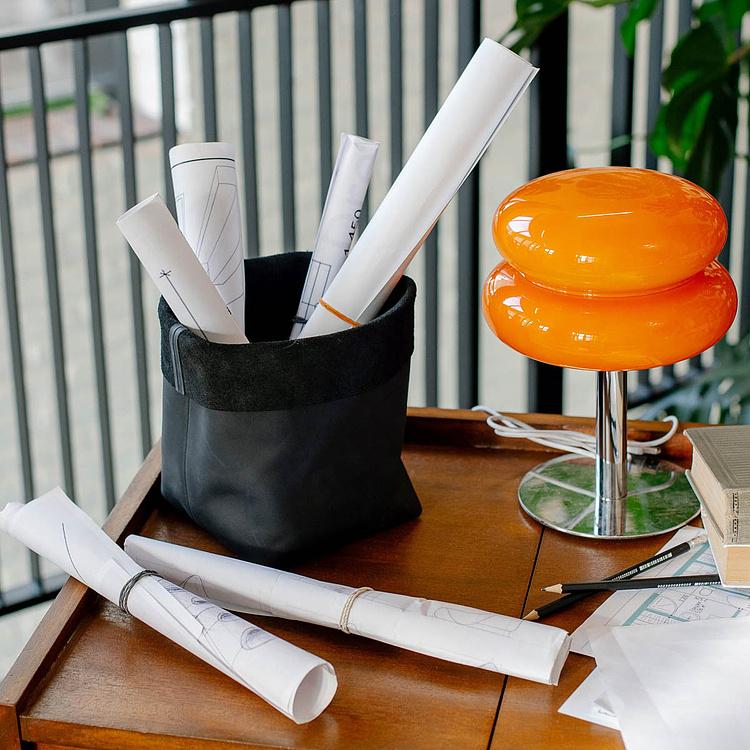 Кожаная корзина для хранения Leather Storage Basket