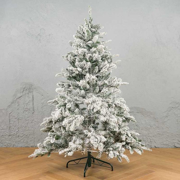 Искусственная заснеженная новогодняя ёлка с led-гирляндой, 152 см Snow-Covered Spruce With 250 LED Bulbs 152 cm