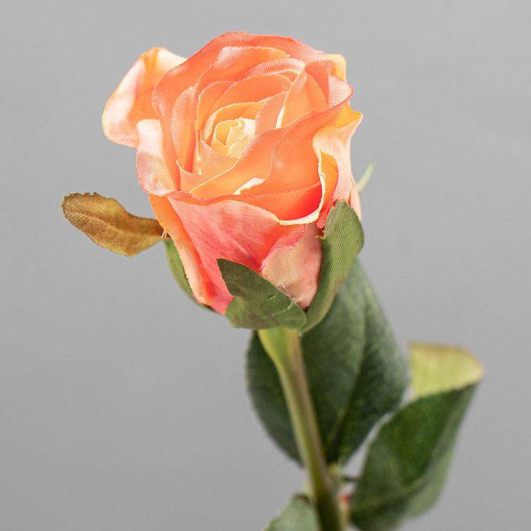 Искусственная роза Аннабель розово-персиковая Annabelle Rose Peach Pink 52 cm