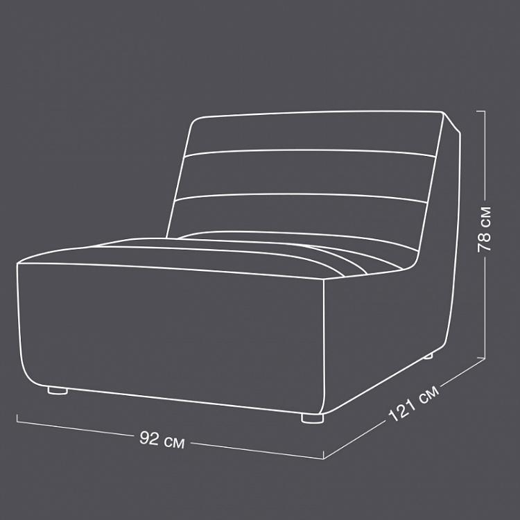 Одноместный диванный модуль Шебби Shabby Sectional 1 Seater
