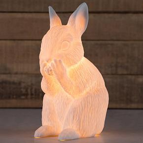 Porcelain Biscuit Squirrel Lamp