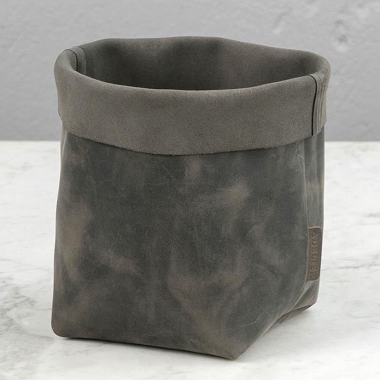 Кожаная корзина для хранения Leather Storage Basket