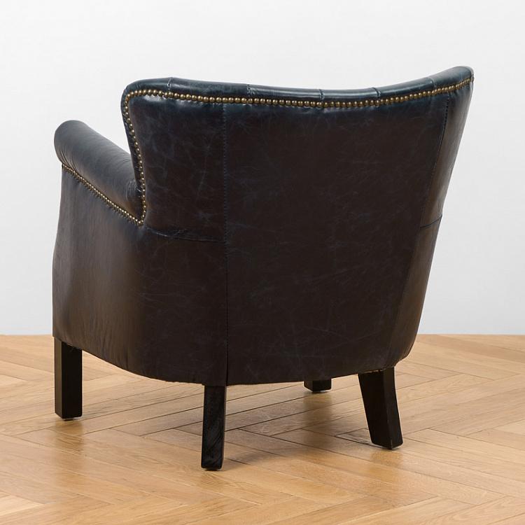 Кресло Поль с отделкой полосами, чёрные ножки Paul Armchair With Stripes, Black Wood D