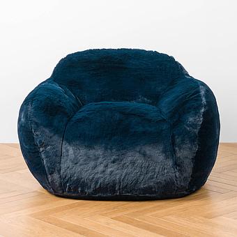 Кресло Snug Chair искусственный мех Big Bear Blue - ракурс 2