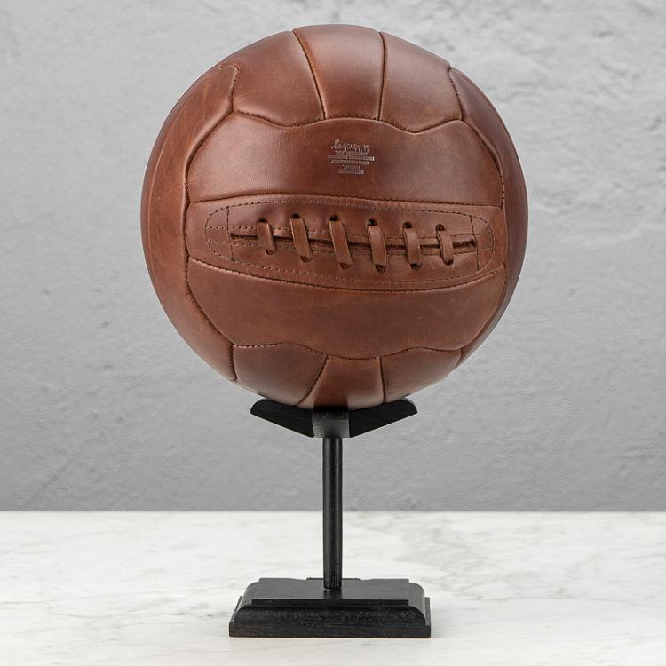 Кожаный мяч 1954 на деревянной подставке Match Ball 1954 With Stand