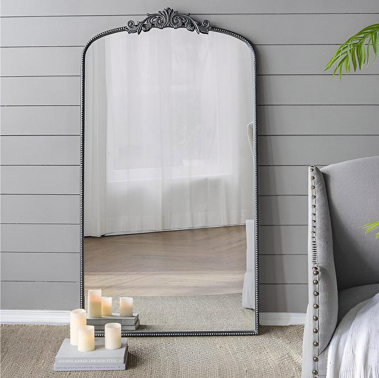 Зеркало арочное Диа в чёрной раме, L Dia Arched Mirror Black Large