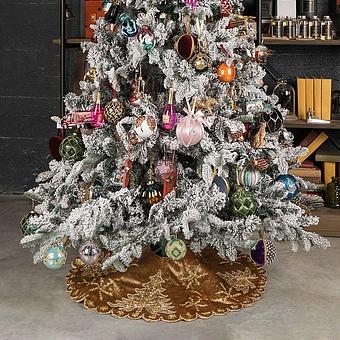 Коврик-юбка под ёлку Christmas Tree Skirt Gold 120 cm