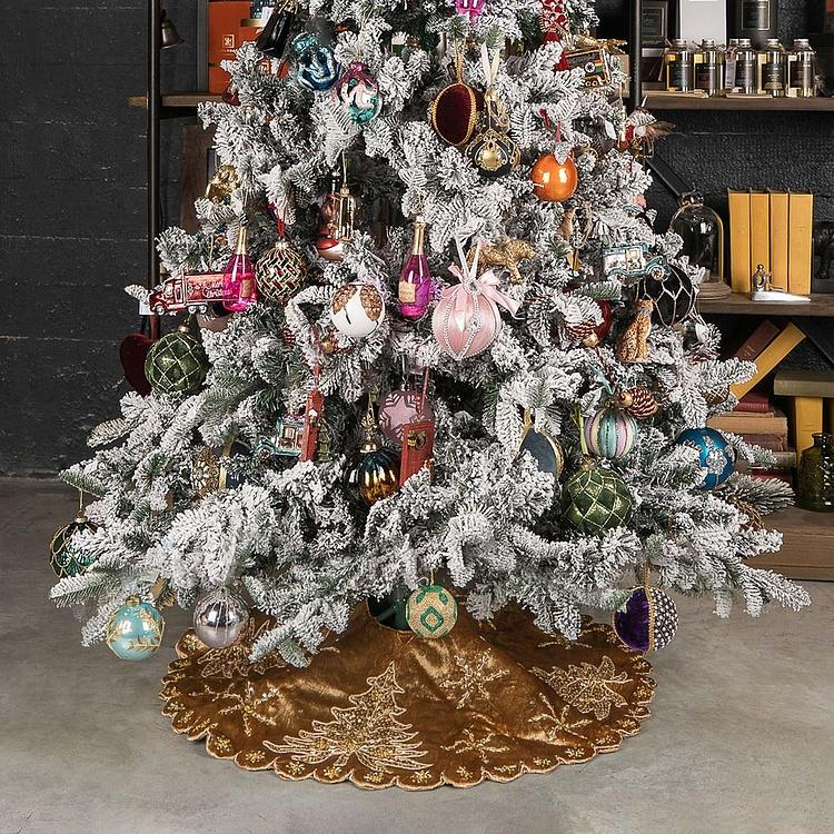 Золотой коврик-юбка под ёлку большой Christmas Tree Skirt Gold 120&nbsp;cm