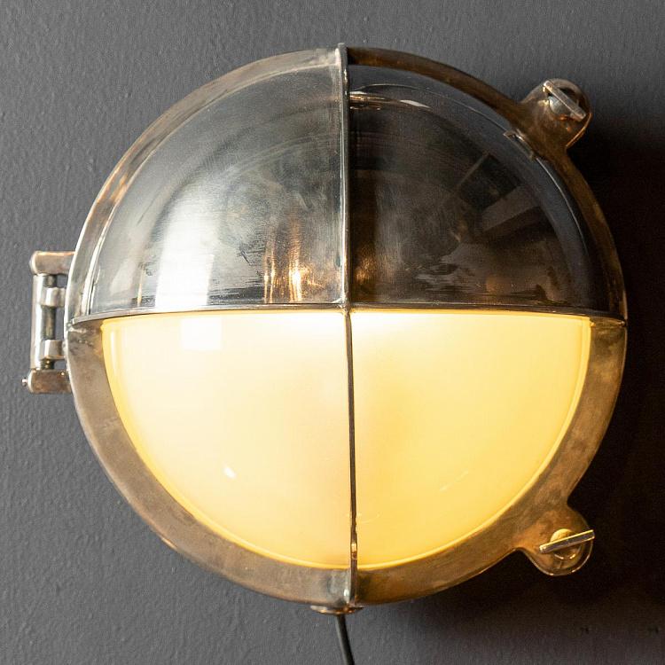 Бра Иллюминатор с матовым стеклом Outdoor Porthole Lamp With Frosted Glass