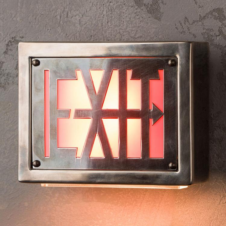 Табличка с подсветкой Выход Illuminated Display Box Exit