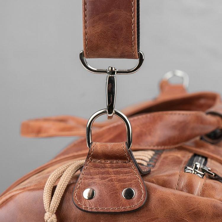 Коричневая винтажная кожаная спортивная сумка-банан модель № 38 Sport Bag Model 38, Old Brown