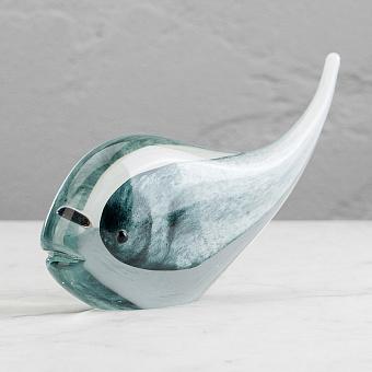 Glass Paperweight Grey Whale