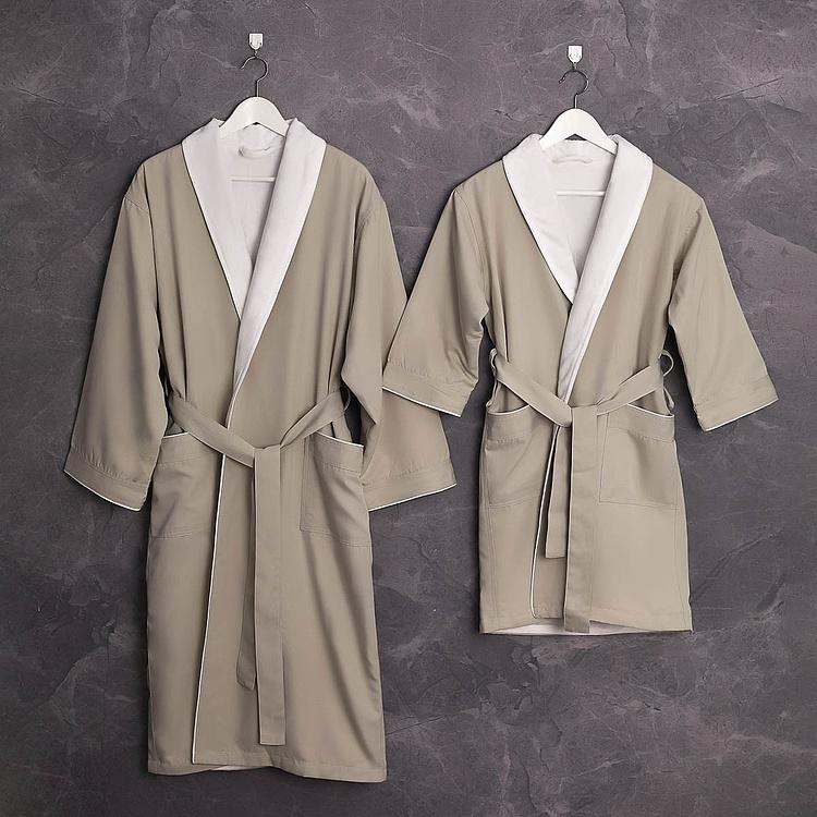 Халат домашний Premium Hotel Bathrobe With Pockets Beige 3XL - ракурс 5
