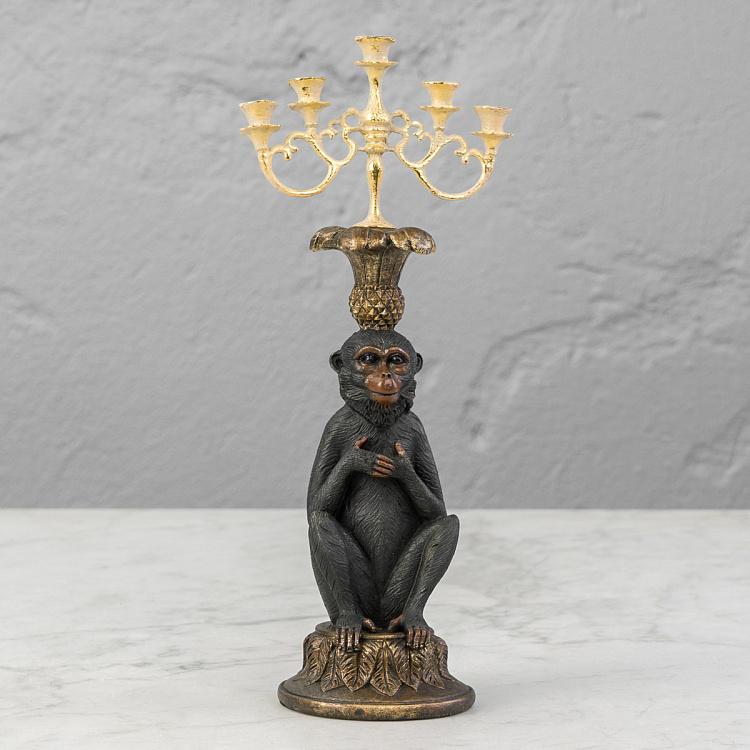 Подсвечник на 5 свечей Обезьяна Monkey Candle Holder For 5 Candles