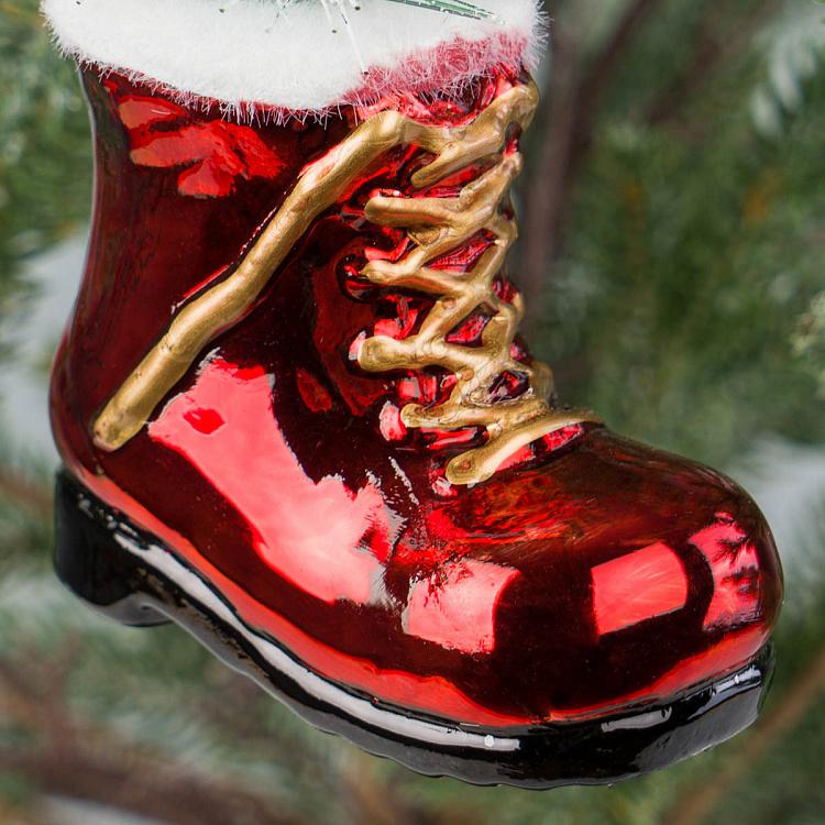 Ёлочная игрушка Ботинок с ёлочкой Boot With Christmas Tree 14 cm