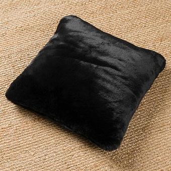 Декоративная подушка Alaska Square Cushion Medium искусственный мех Big Bear Grey