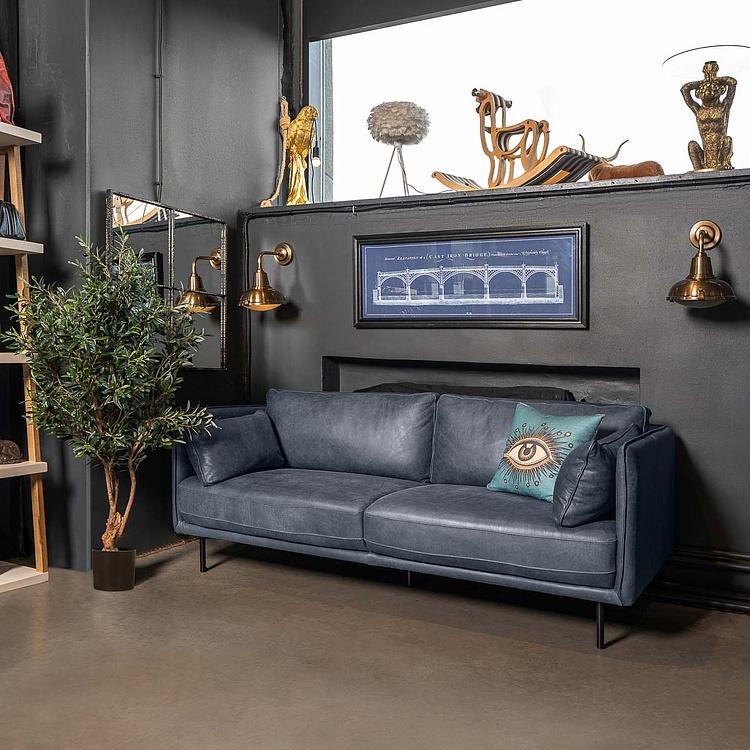 Картина-принт Железный мост с синим фоном, S Architectural Iron Bridge Blue Print Small