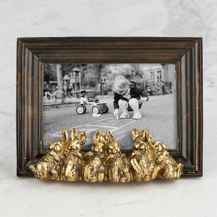 Рамка для фото Золотистые кролики 6 Golden Rabbits Photo Frame