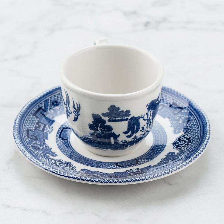 Кофейная пара Голубая ива Blue Willow Coffee Cup And Saucer