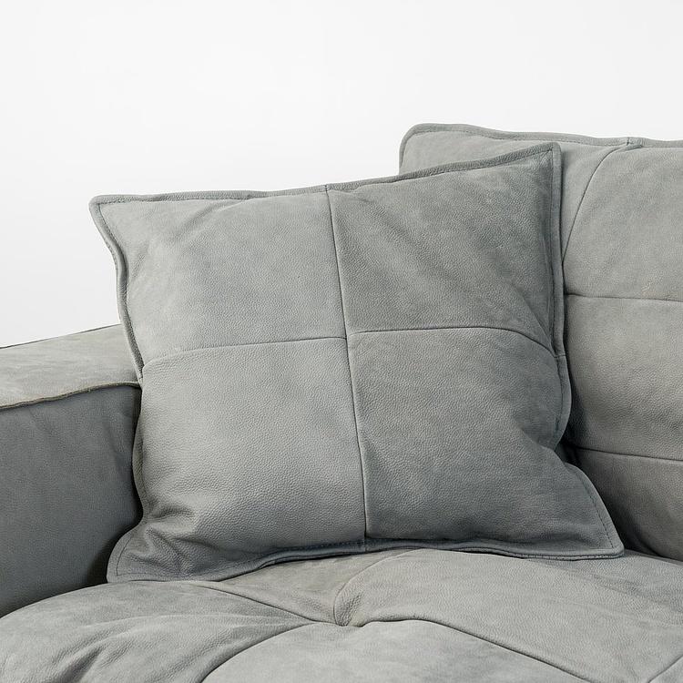 Трёхместный кожаный диван Сити, ножки цвета латуни City 3 Seater, Brass Metal Leather RM