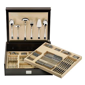 Set Of 126 Cutlery Pieces Bernini Wooden Box