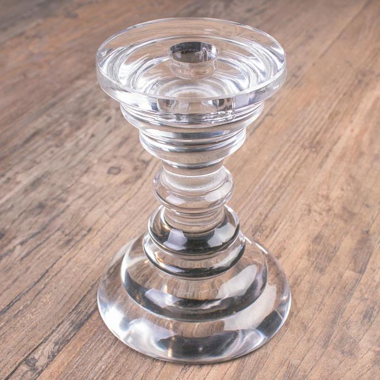 Стеклянный подсвечник Диабло Clear Glass Candleholder Diabolo