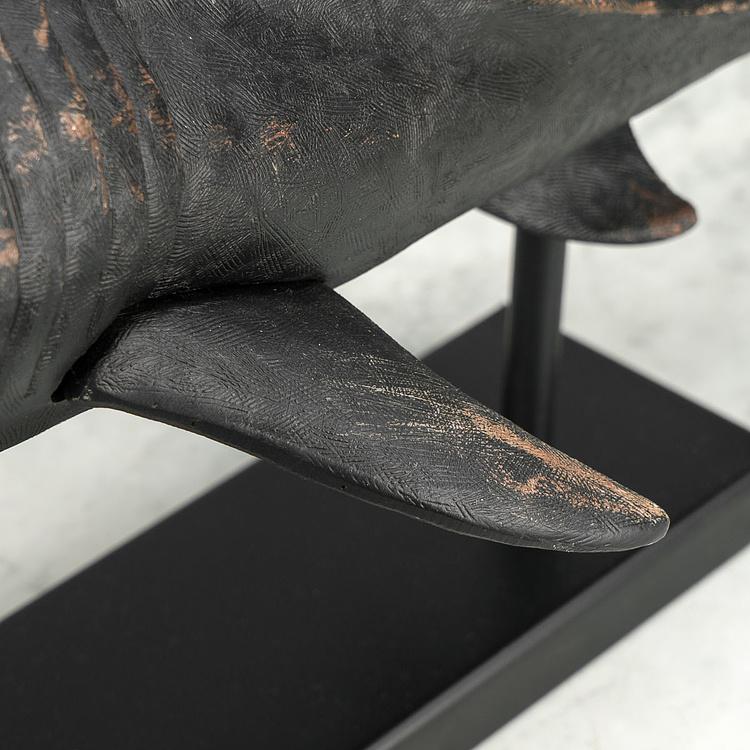 Статуэтка на подставке Чёрная акула, L Black Shark On Metal Base Large