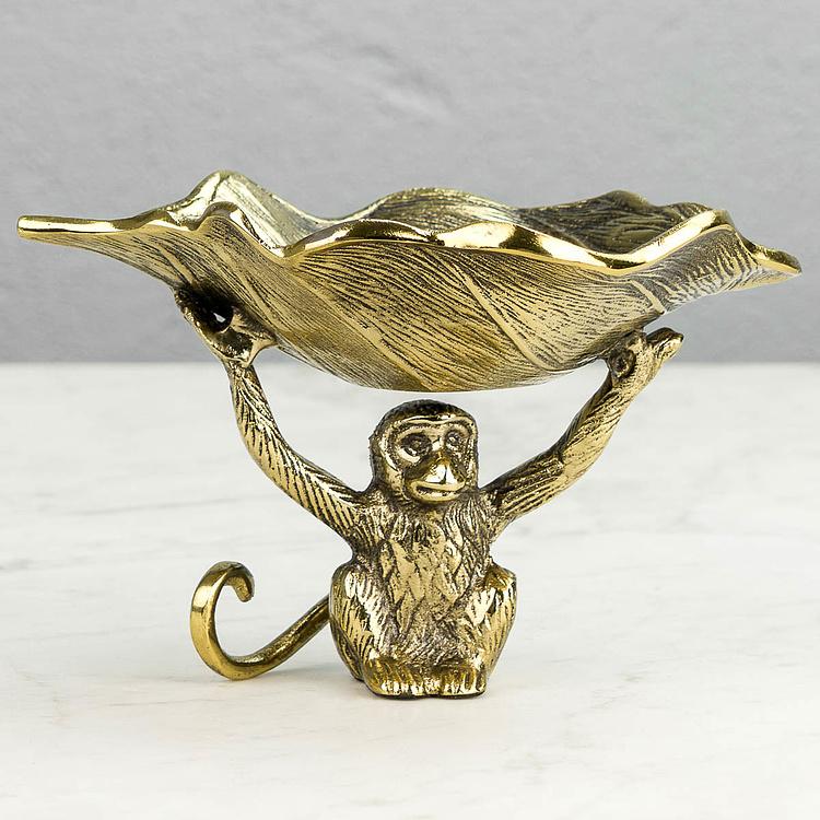 Подставка для мелочей Золотая обезьяна Monkey Tray Brass