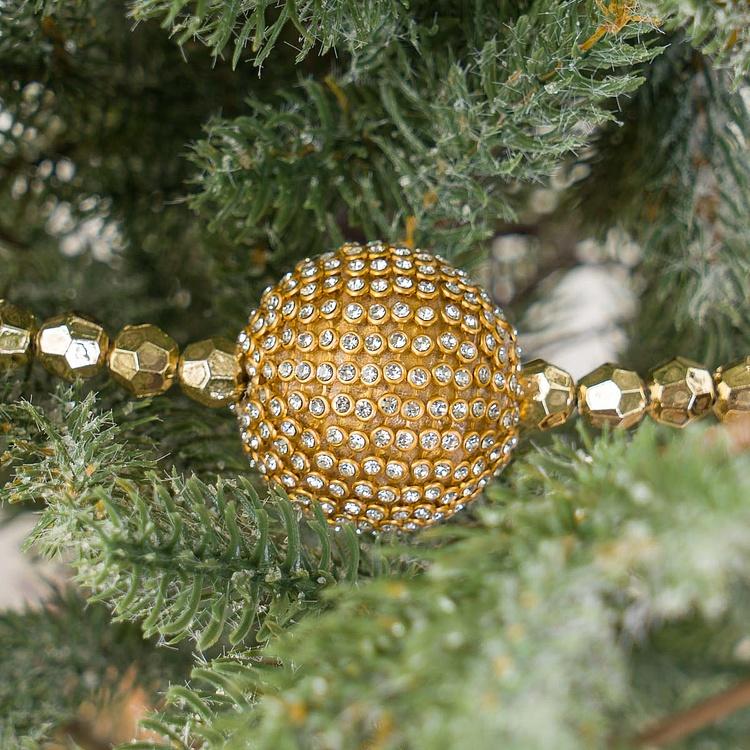 Гирлянда из Золотистых и коричневых шаров Garland With Balls Gold And Brown 182 cm