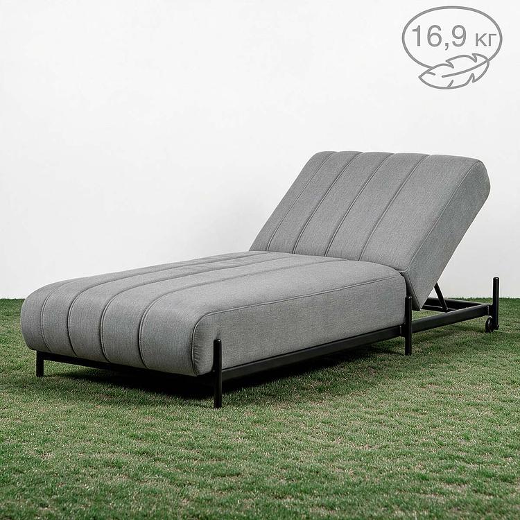 Садовый шезлонг-лежак Luna Lounger, Black акриловая ткань Flanelle