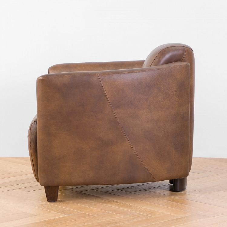 Кресло Инспектор, красно-коричневые ножки Inspector Armchair, Red Brown Wood D