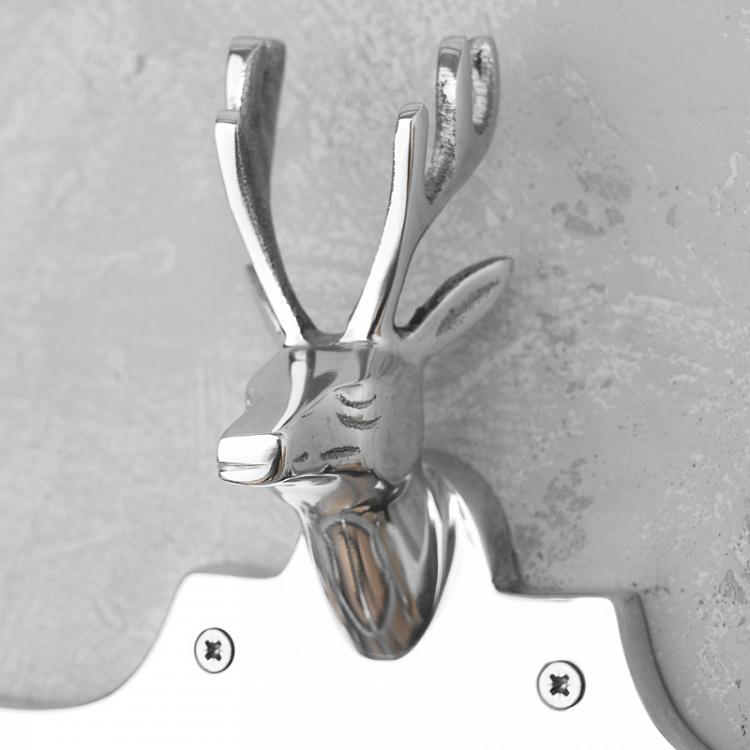 Трёхместная настенная вешалка Голова оленя Coat Rack 3 Hooks Deer Head