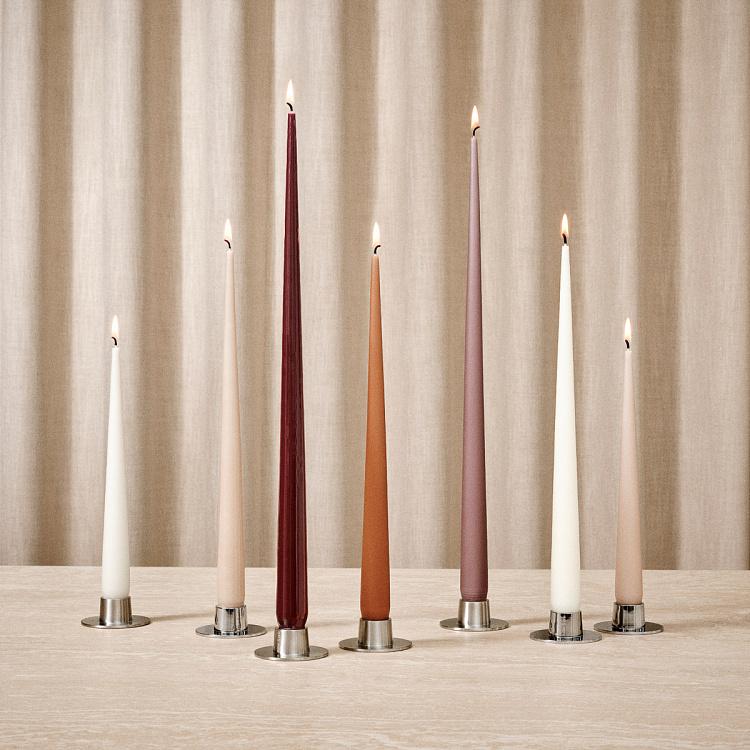 Самозатухающая парафиновая свеча конусная матовая Taper Candle Matt