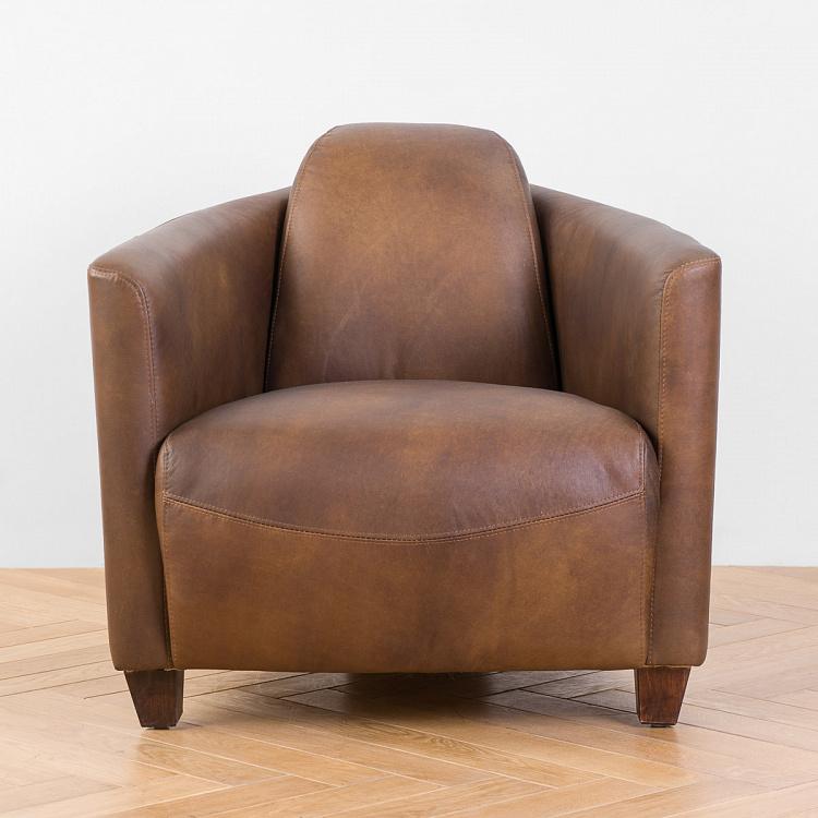 Кресло Инспектор, красно-коричневые ножки Inspector Armchair, Red Brown Wood D