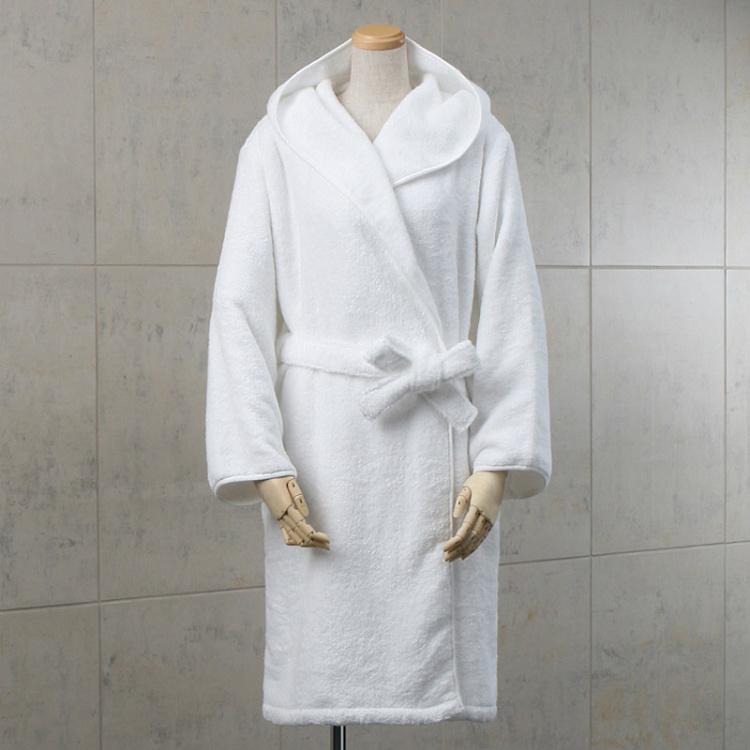 Белый банный халат с капюшоном, размер XL	 CL Zero Twist Hooded Robe White XL