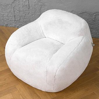 Кресло Snuggy Chair искусственный мех Big Bear White - ракурс 5