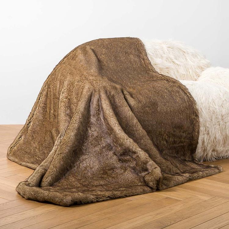 Плед Alaska Throw Large искусственный мех Arсtic Wolf
