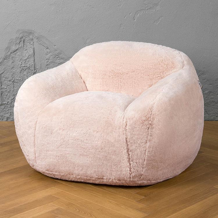 Кресло Snug Chair искусственный мех Big Bear Pink