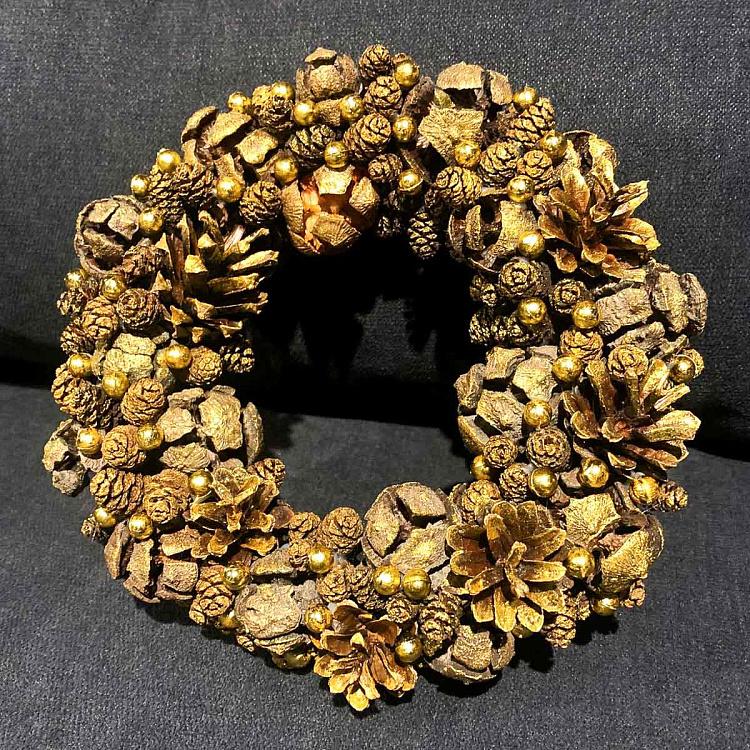 Венок с шишками Wreath With Pinecones 20 cm